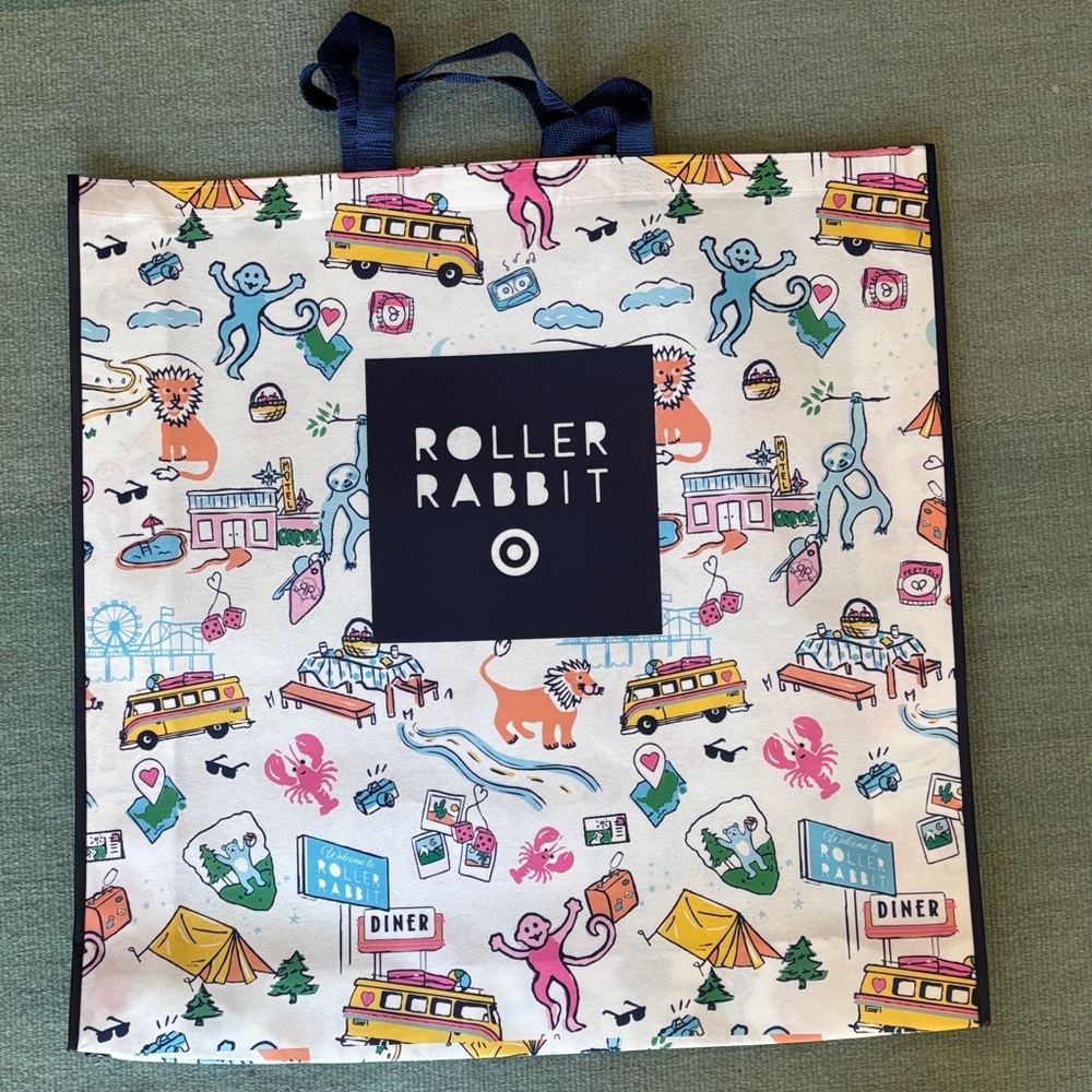 Roller Rabbit Multicolor Illustrated Tote